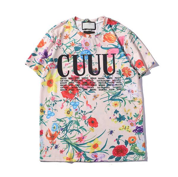 

2020 mens t shirt flower summer casual new designer clothes letters printed short sleeve pattern colorful tees asian size lll9012403 /1, White;black