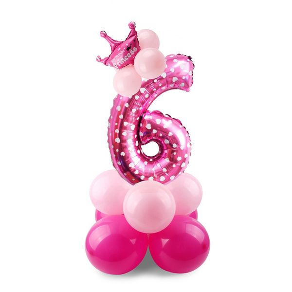 

32 inch pink blue number 0-9 foil balloons digit helium ballons birthday party wedding decor air baloons event party supplies