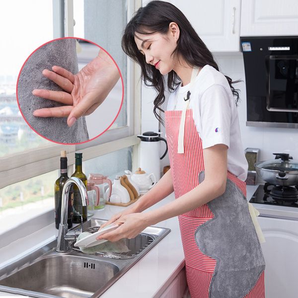 

fashion erasable hand apron japanese waterproof and oil-proof cooking gown kitchen fashion home female waist