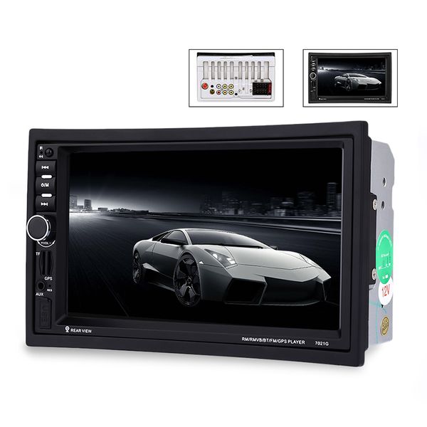 

2 din car mp4/mp5 player 7inch touch screen with radio gps middle east map function sd usb aux rear view steer wheel control c car dvr