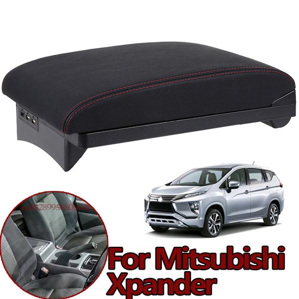 

for mitsubishi xpander armrest car interior accessories usb arm rest storage box center console styling decoration