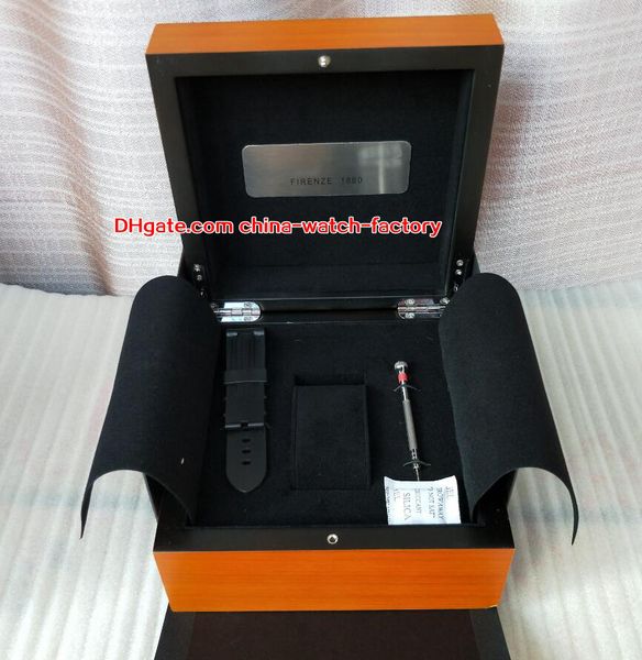 

selling pam 1950 watch original box papers rubber bands wood boxes screwdriver handbag for pam 005 111 217 382 441 438 507 616 watches, Black;blue