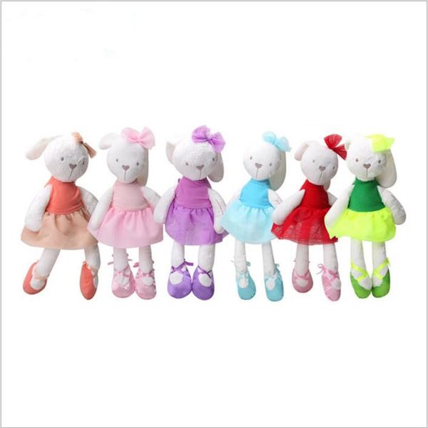 

Bunny plu h toy rabbit tuffed animal doll mama papa mooth obedient leep calm doll ballet dre pacify leeping doll gift 45cm b4579