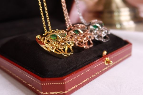 

necklace 18k leopard head hollow glossy necklace and exquisite gifts for women, Silver