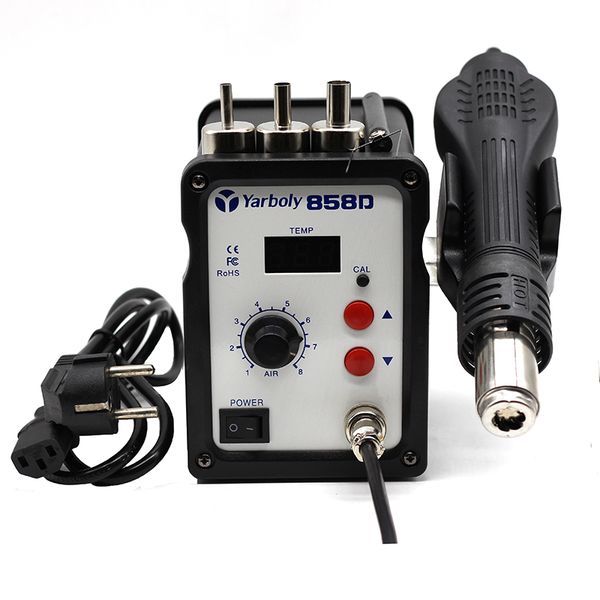 

858d air gun smd bga rework soldering station industrial hair dryer heat blower desoldering soldering welding tool 700w 220v