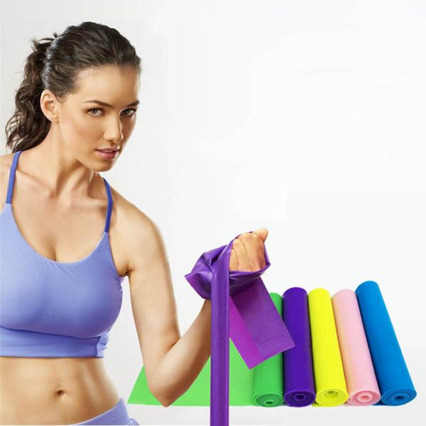 

120cm gym fitness equipment strength training latex elastic resistance bands workout yoga rubber loops sport pilates
