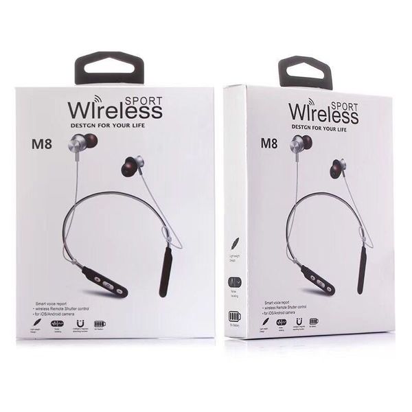 

M8 wirele bluetooth head et neck upport magnetic port uper ba earphone for iphone xr x max io android head et