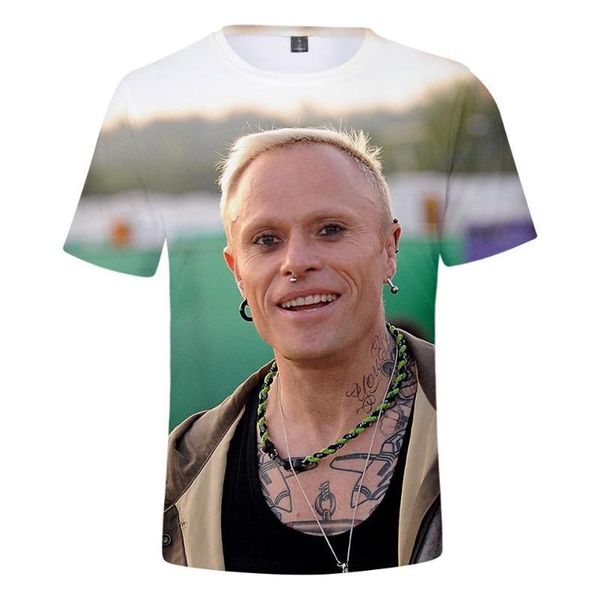 

футболки 3d печатные рубашки с коротким рукавом модные дизайнерские топы mens prodigy повседневная одежда keith flint mens, White;black