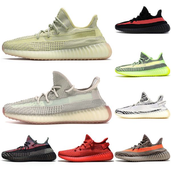 

36-48 2020 original v2 bred kanye west synth zebra beluga sesame static cream white women men designer running shoes off sneakers