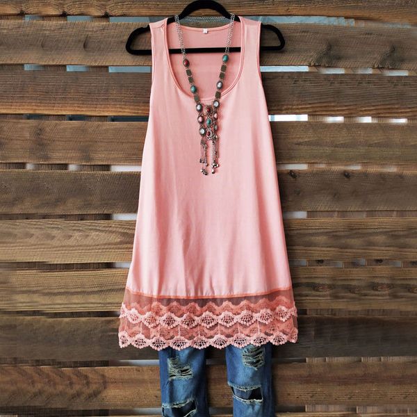 

womens boho beach summer ladies sleeveless vest loose lace harajuku tank floral debardeur femme blouse female elegant