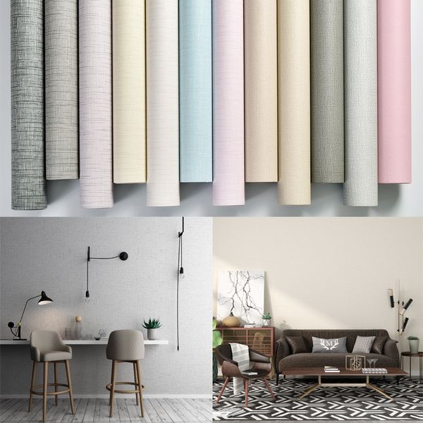 

thick selfadhesive waterproof gray pink lined solid wall papers home decor bedroom dormitory wall sticker contact paper