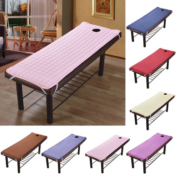

massage table sheet spa beauty bed sheet with holes body care non-slip mattress