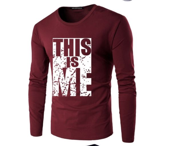 

мужская тенниска 2019 новое прибытие осень плюс размер tshirt повседневная мода вокруг шеи мужская с длинным рукавом футболки размер m-5xl, White;black