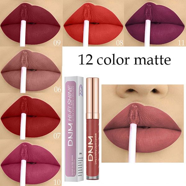 

1pcs fashion cosmetics new long lasting lipstick waterproof matte liquid lip gloss lip liner cosmetics moistourizing ld