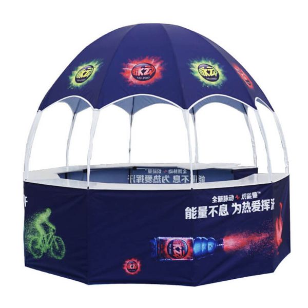 

3m x3m x 2 7m outdoor promotion adverti ing folding ten ided cu tom dome tent with cu tom logo printing and complete table board
