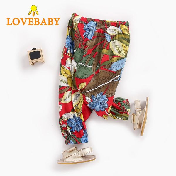 

2019 spring children clothing baby girls print floral pants legins nina kids boy trousers baby anti-mosquito pant autumn summer, Blue