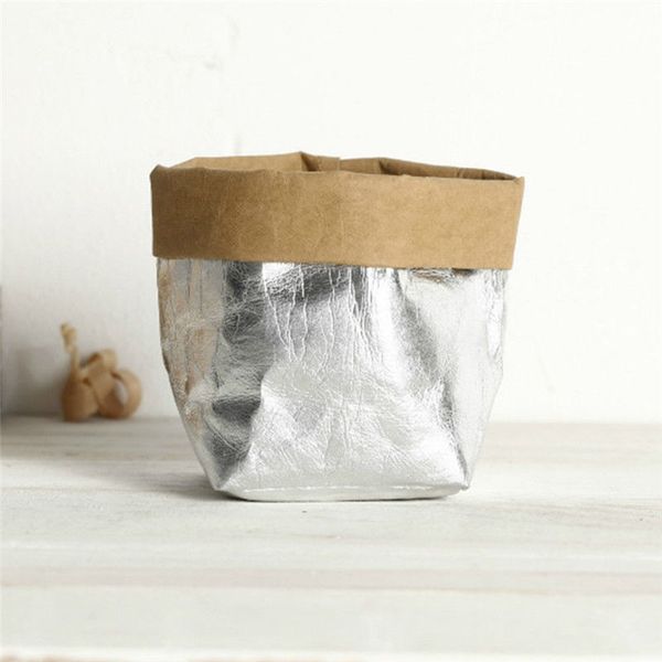 

kraft paper fruit vegetable storage bag garlic plant flower pot bag basket