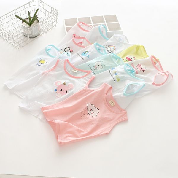 

2019 summer new style korean-style girls cartoon printted waistcoat, Blue