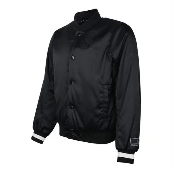 

2019 new fn1838 2019 men's autumn casual brand fashion pure color patchwork soft leisure comfortable jacket zipper baseball outwear coa, Black;brown