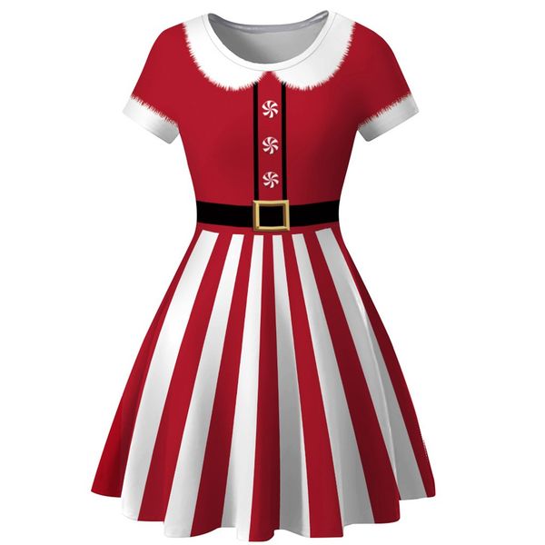 

winter christmas dresses women 50s 60s vintage robe snowman print elegant party dress short sleeve casual plus size print red, Black;gray