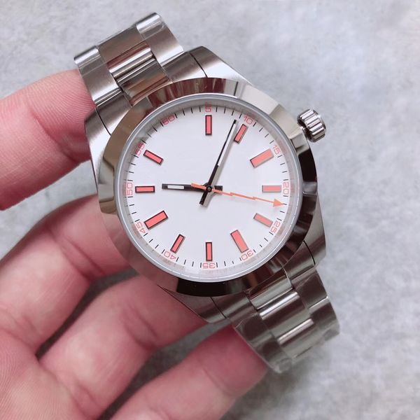 

u1 factory fashionable business mens watches 116400s green crystal 40mm automatic mechanical stainless steel sports watches, Slivery;brown