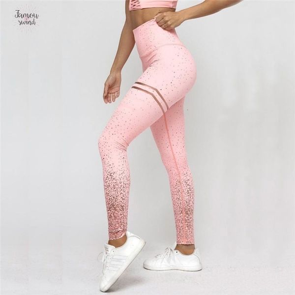 

новые hotsale женщины розовый rosed полиэстер золото печати одежда высокой талией женщины sportwear поножи черный фитнес легинсы, Black;white