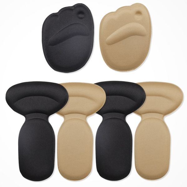 

100paris t-shape thread front & rear foot wear sticker high heels soft anti-slip inserts sponge cushion foot heel protector f411