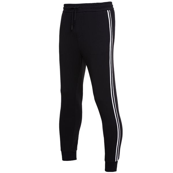 

brand sports running pants men's striped breathable fitness training gym sweatpants basketball outdoor jogging trousers, Black;blue