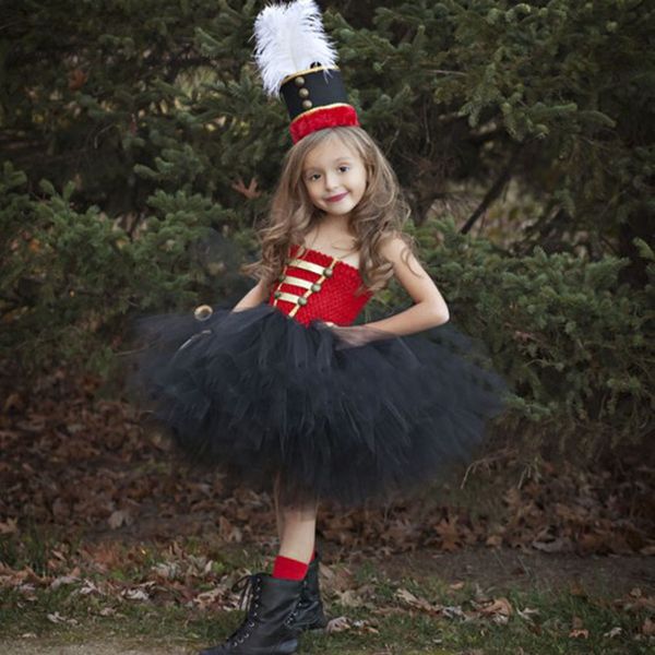 

halloween costume for girls anime red dress cosplay europe british royal guard girls little soldier children's day clothing, Black;red