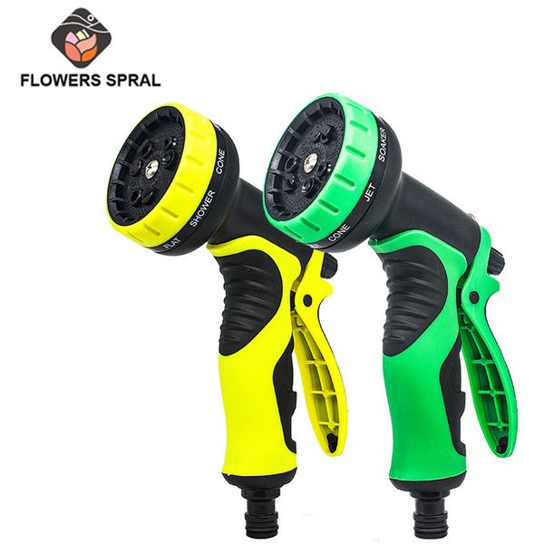 

adjustable multi-function water gun 9 kinds of spray garden watering nozzle home garden lawn high pressure car wash water gun
