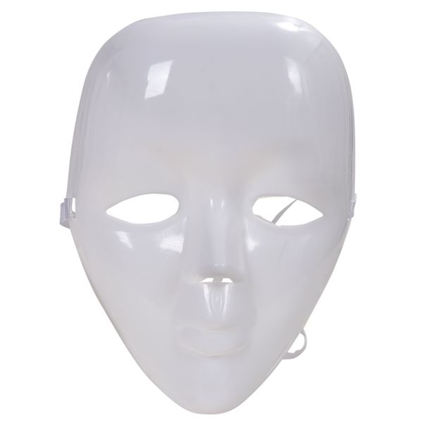 

plastic blank white full face female mask for costume party prom