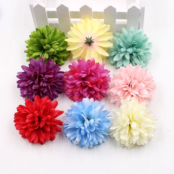 

5pcs 7cm silk carnation handmake artificial flower head wedding decoration diy wreath gift box scrapbooking craft fake flower