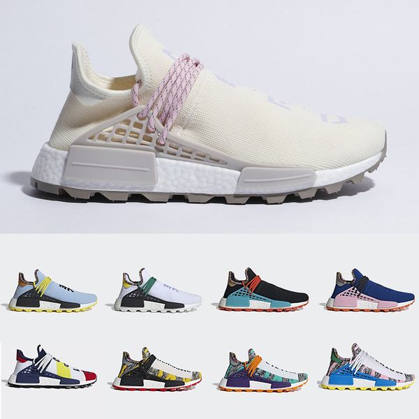 

2019 adidas human race новое поступление кроссовки фаррелл уильямс ху крем розовый человеческой расы след мужчины женщины сердце ум спортив