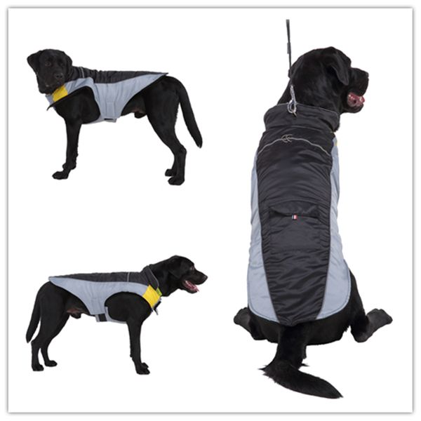 

winter warm outwear coat pet large dog clothing reflective hoodies pet dog jackets windproof pets products