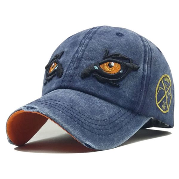 

100% washed cotton baseball caps men snapback cap dad hat women embroidery eye casquette hip hop bone gorras para hombre, Blue;gray