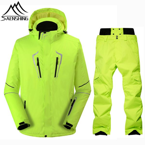 

saenshing snowboarding suits men waterproof super warm ski suit breathable ski jacket snowboard pants outdoor set snow suits