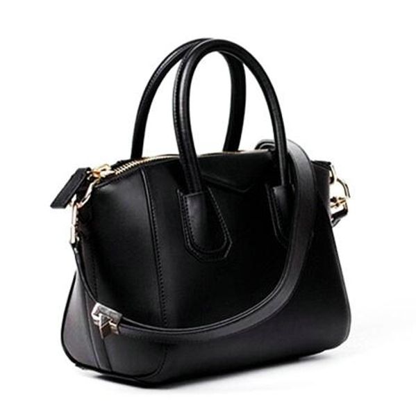 

black antigona tote zipper bag famous designer shoulder bags leather handbags fashion crossbody shoulder bag female messenger bags purse