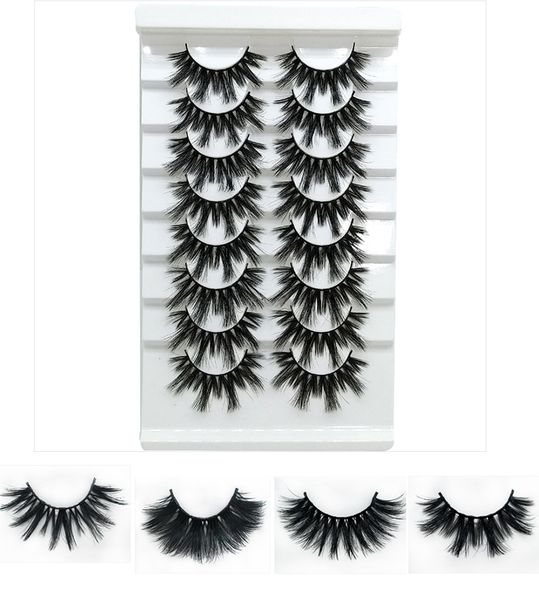 

9d 8pairs/pack false eyelashes three-dimensional long thick natural mixed eye lashes makeup tools beauty eyelashes