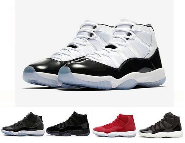 

11xi 11s concord 45 mens basketball shoes platinum tint cap and gown gym red women men bred space jam sports sneakers 36-47