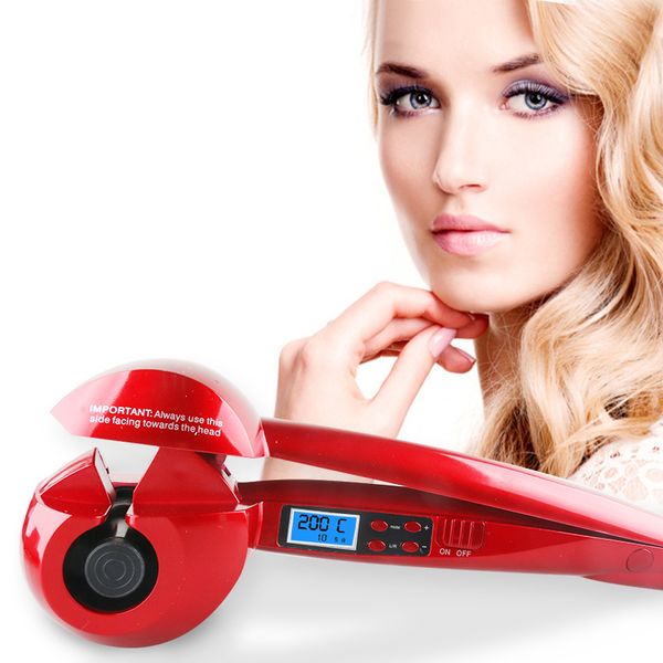 

wx led automatic curling iron ceramics hair curler curling wand female hair styling tools hair crimper flat iron curly iron curl