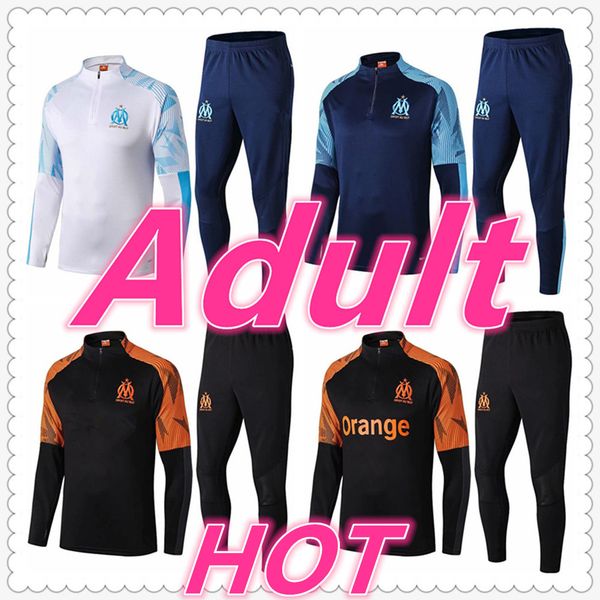 

marseille real madrid tracksuit real madrid jerseys algerie pants 2019 2020 soccer tracksuit paris football training suit jogging jacket, Black