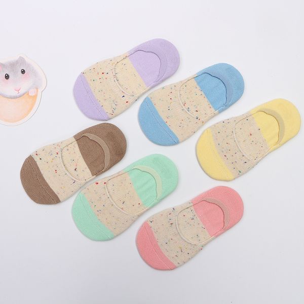 

Manufacturers Wholesale Autumn New Style Children Hidden Socks Combed Cotton Breathable Socks Ice Cream Candy Sweet Princess Soc