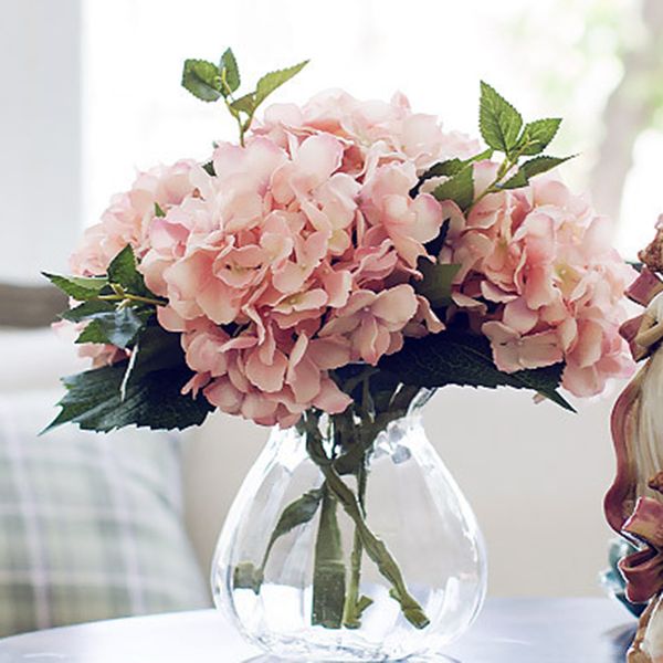 

artificial flower hydrangea branch home wedding decor autumn silk plastic flower high lifelike fake party room decoration