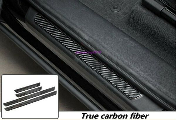 

carbon fiber welcome pedal door sill scuff cover trim for audi q7 2016-2019