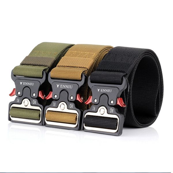

adjustable tactical quick release tactical belt heavy duty waist band camping climbing training waist belt sport army, Black;gray