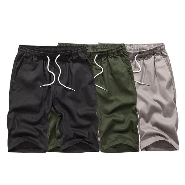 

mens designer pure cotton shorts casual fashion cropped pants loose shorts, Black