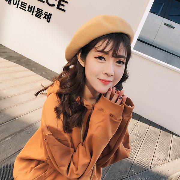 

winter hat berets 2020 new 100%wool women's warm brand casual ladies knitted hats for girls cap female, Blue;gray