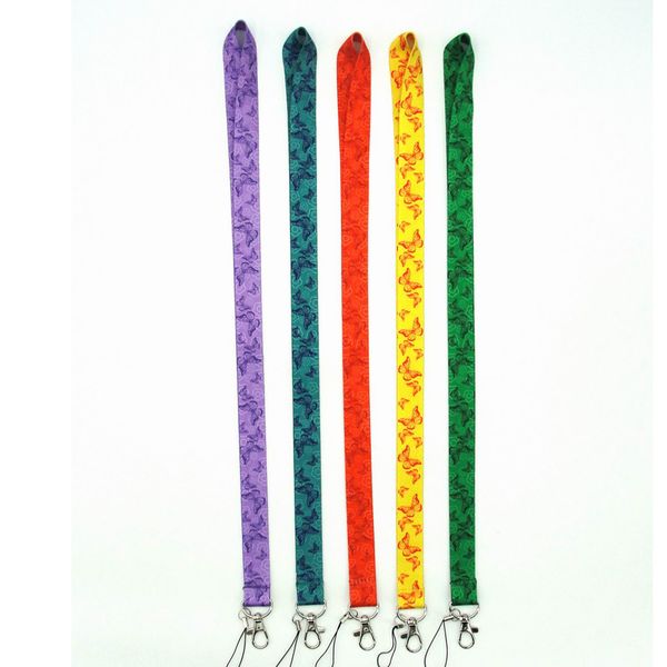 

women butterfly badge id card lanyard for keys butterflies phone neck straps necklace lovely gift dropshipping, Silver