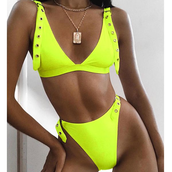 

summer beach swimwear for women adjusted bikinis mujer push up swimsuit high waist thong bikini set black bathing suit