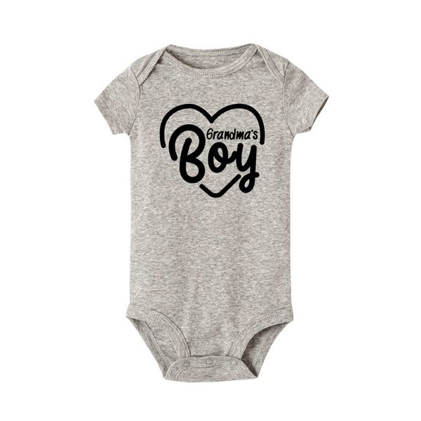 

newborn baby bodysuit summer fashion baby grandma boy print o-neck funny onesie cute cotton jumpsuit body 0-24m